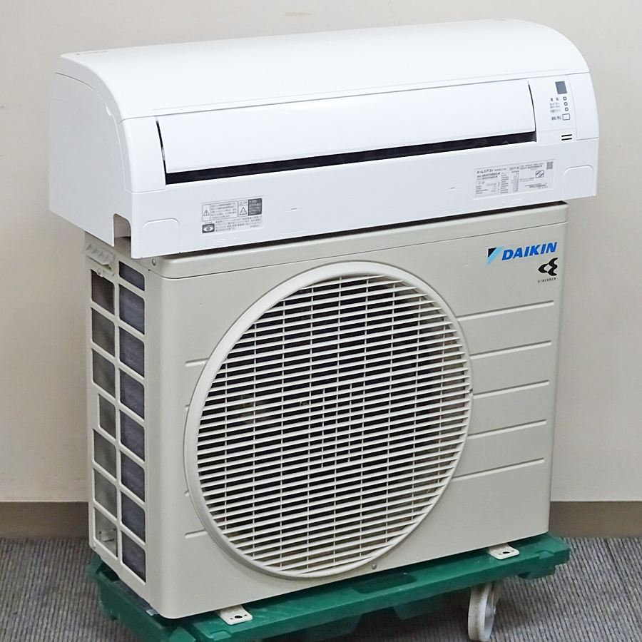 DAIKIN【AN22YEBKS-W】ダイキン 水内部クリーン ストリーマ空気清浄 ルームエアコン 2.2kW おもに6畳用 2021年製 中古品